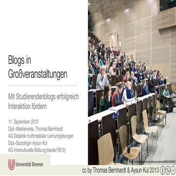 Bloggen in Großveranstaltungen – Mit Studierendenblogs Erfolgreich Interaktio...