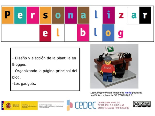CeDeC. Blogger (III). Personalizar ...