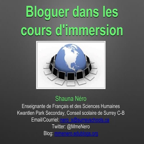 Bloguer dans les cours d'immersion