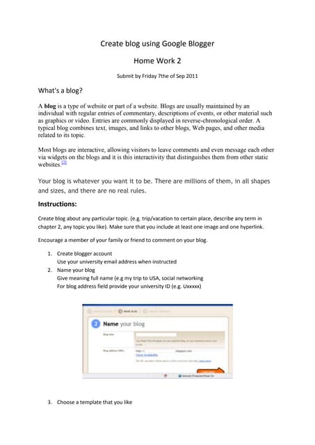 Bloggerhomework