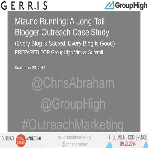 Mizuno Running Mezamashii Long Tail Blogger Outreach Case Study