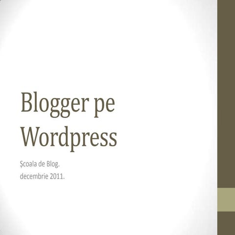 Blogger pe wordpress
