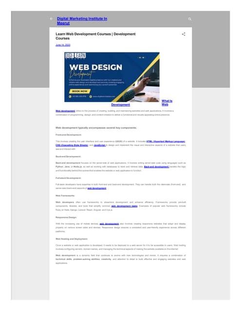 Learn Web Development Courses | Development Courses