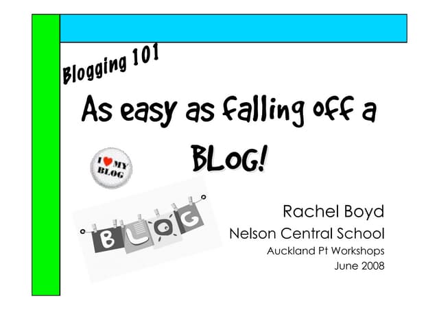 Blogging 101: Class Blogs