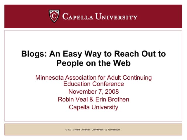 Blogs: An Easy Way to Reach Out to People on the Web