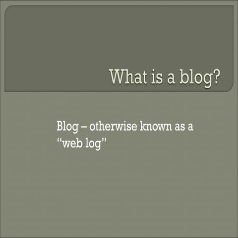Blogging
