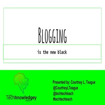 Blogging is the new black:  Writing for a global audience