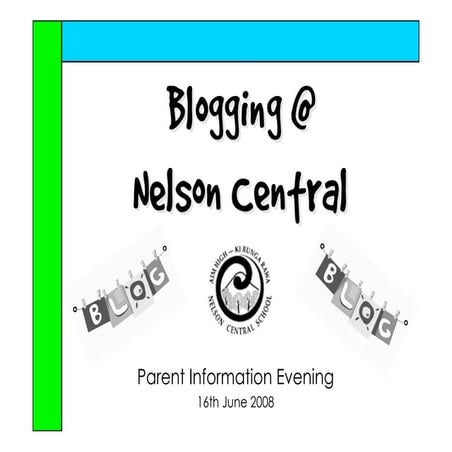 Blogging At Nelson Central