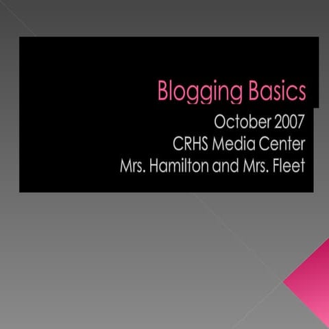 Blogging Basics