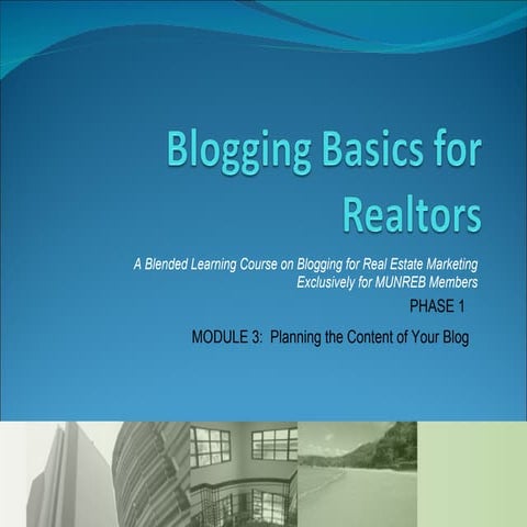 Blogging Basics for Realtors