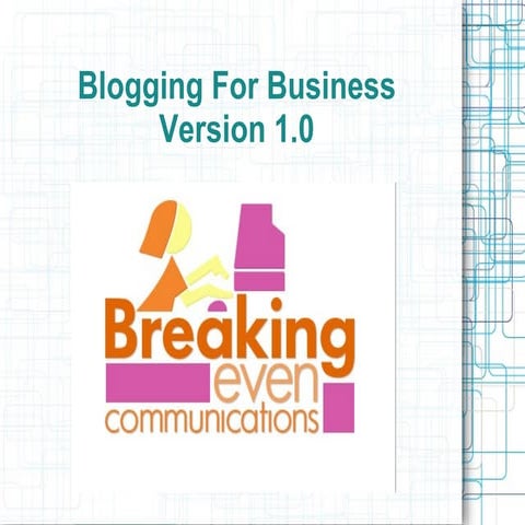 Blogging for Business