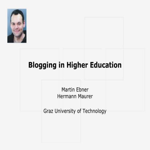Blogging in Higher Education | PDF