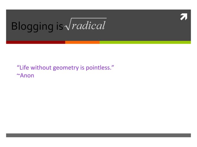 Blogging In Math