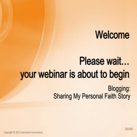 Blogging: Sharing My Personal Faith Story