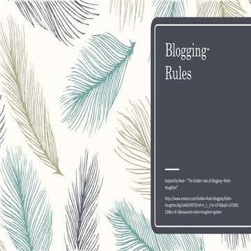 Blogging  rules