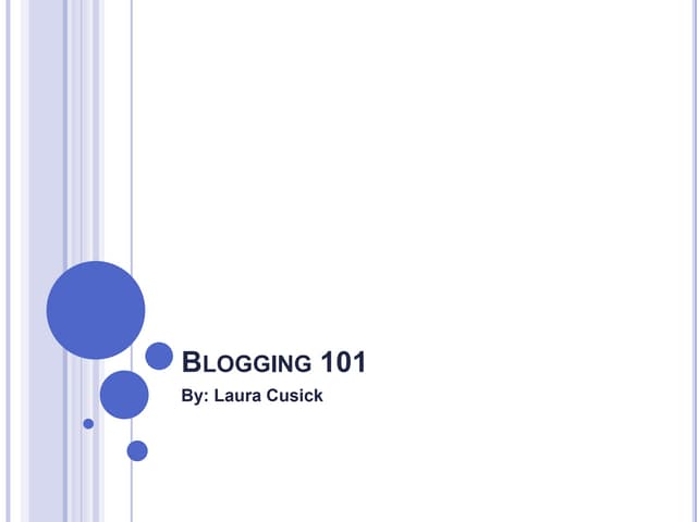 Blogging 101