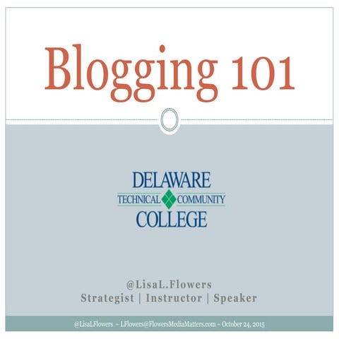 Blogging 101