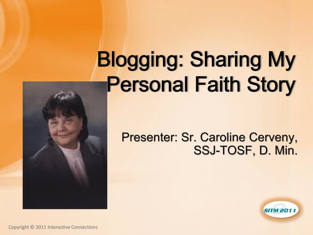 Blogging: Sharing My Personal Faith Story
