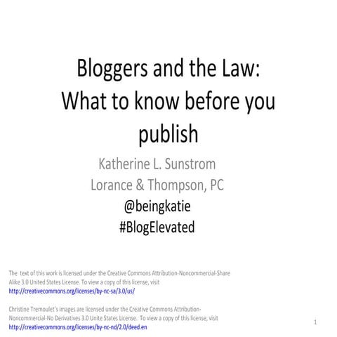 Bloggers and the law: What to know before you publish.