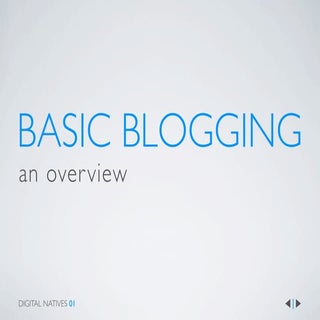 Blogging basics