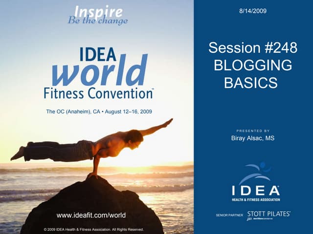 Blogging Basics For Fitness & Wellness Professionals