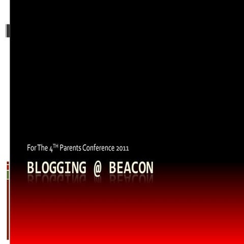 Blogging @ Beacon - Parents