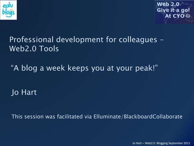 A blog a week keeps you at your peak!