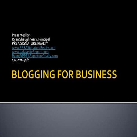 Blogging For Business