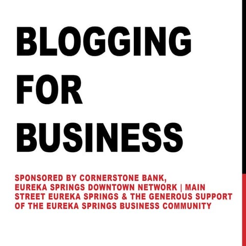 Blogging for Business