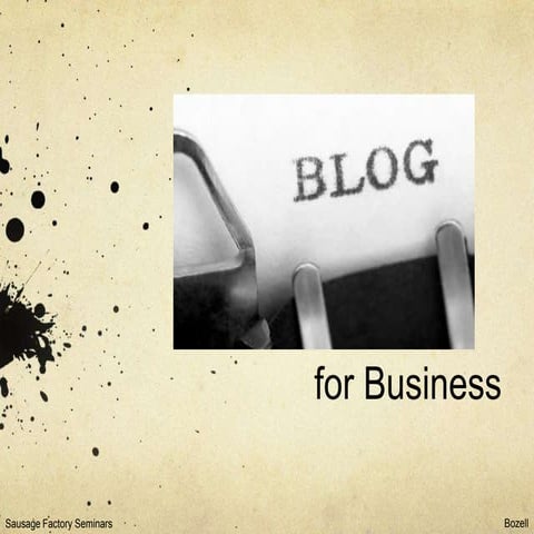 Blogging for Business