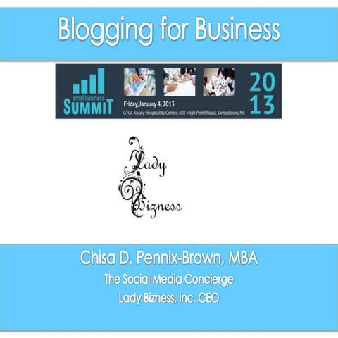 Blogging for Business