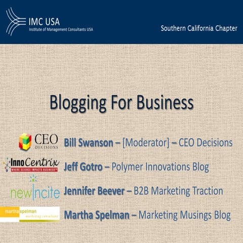 Blogging for Business - How a Blog Makes Your Phone Ring