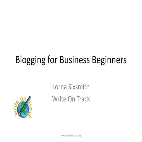 Blogging for business beginners