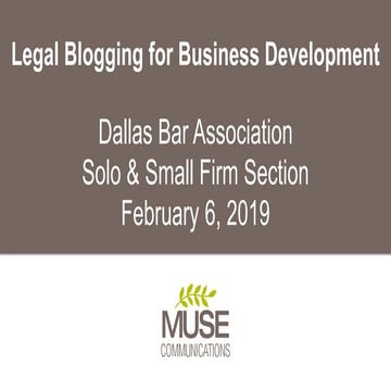 Blogging for business development