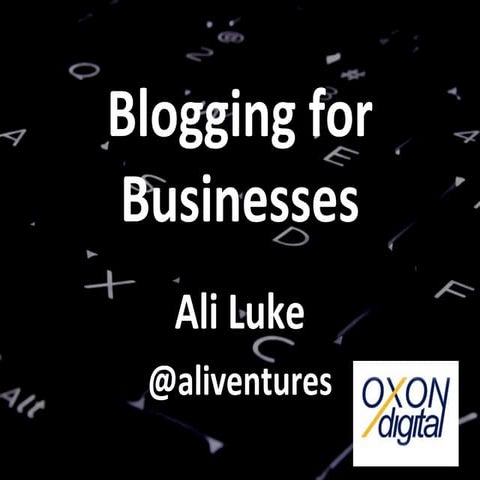 Blogging for Businesses