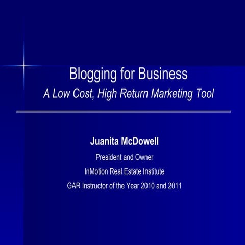Blogging for Business