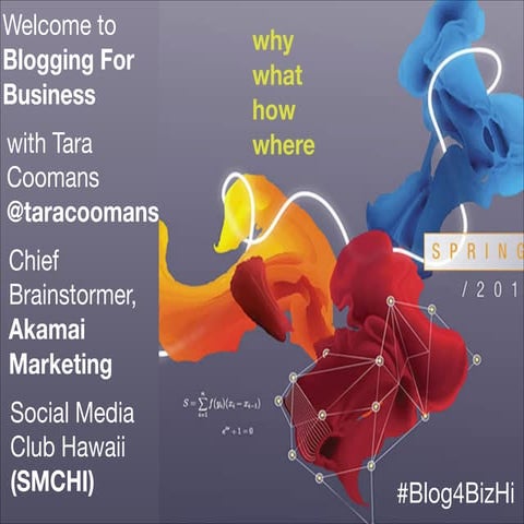 Blogging for Business Spring 2014