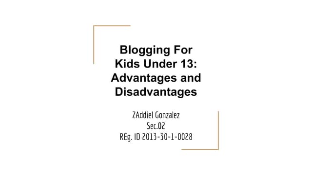 Blogging for kids under 13