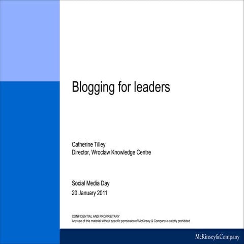 Blogging for leaders