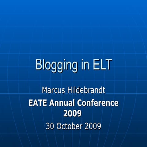 Blogging In ELT 2
