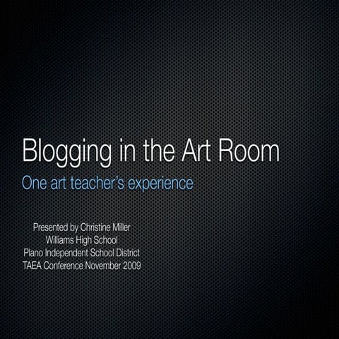 Blogging In The Art Classroom