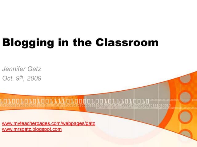 Blogging In The Classroom