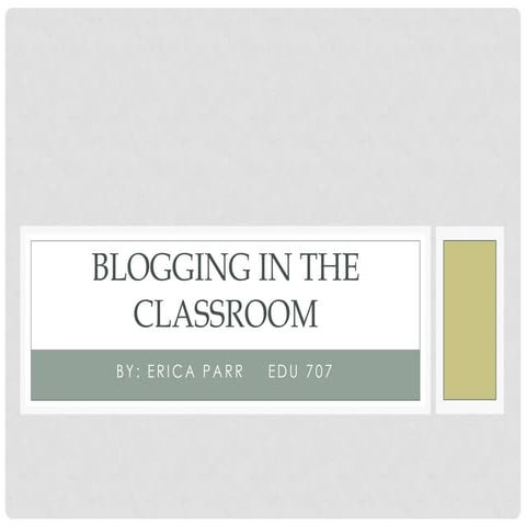 Blogging in the classroom