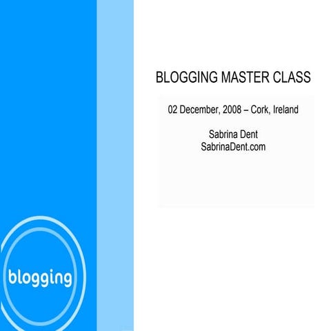 Blogging Master Class