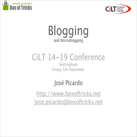 Blogging and Microblogging