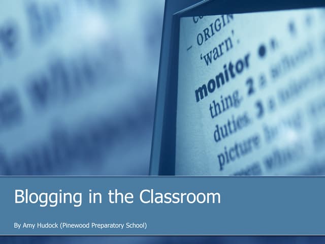 Blogging by Amy Huddock