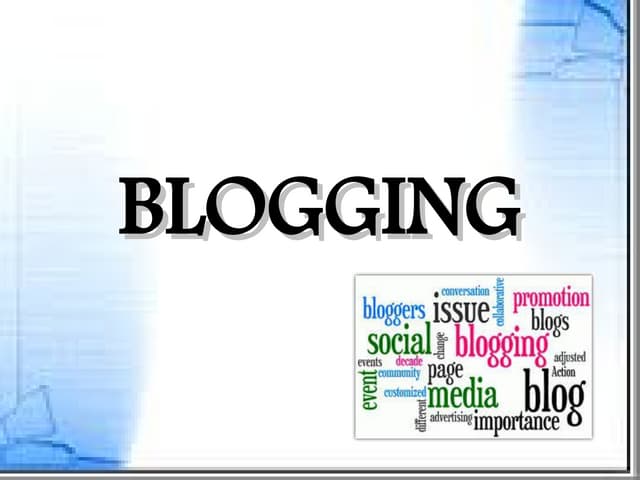 Blogging ppt
