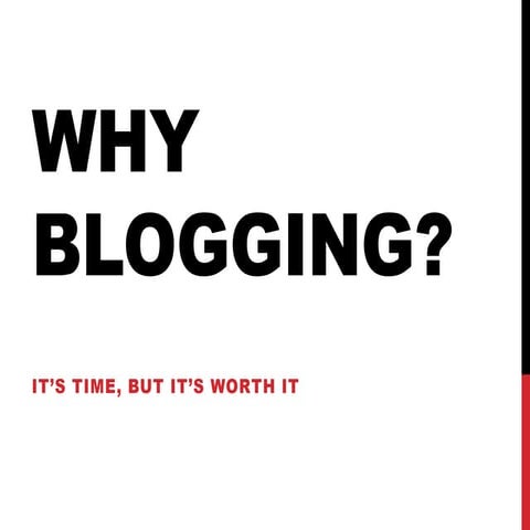 Why blog? You can't afford not to.