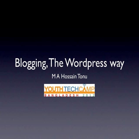 Blogging, the wordpress way
