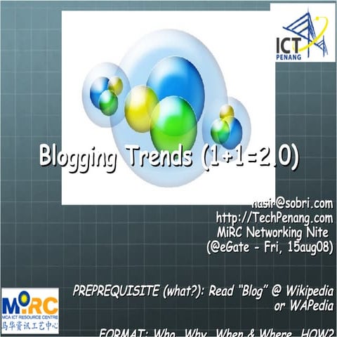 Blogging Trends affecting Penang & Malaysia